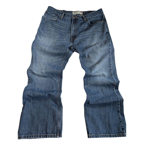 Levi's 527 Jeans Men's Blue Bootcut Denim Medium Wash Worn 38”x30” - Picture 1 of 10